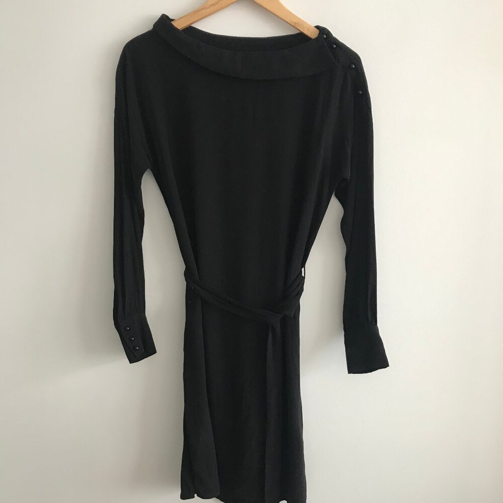 Minimum Long Sleeve boat collar button detail dress Euro 36/Small NWT